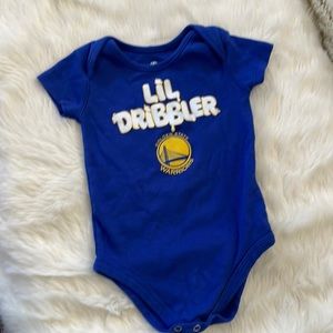 Warriors basketball onesie